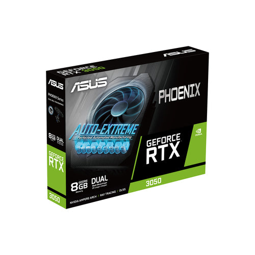 ASUS Phoenix PH-RTX3050-8G-V2 NVIDIA GeForce RTX 3050 8 GB GDDR6 ASUS Phoenix PH-RTX3050-8G-V2 NVIDIA GeForce RTX 3050 8 GB GDDR6